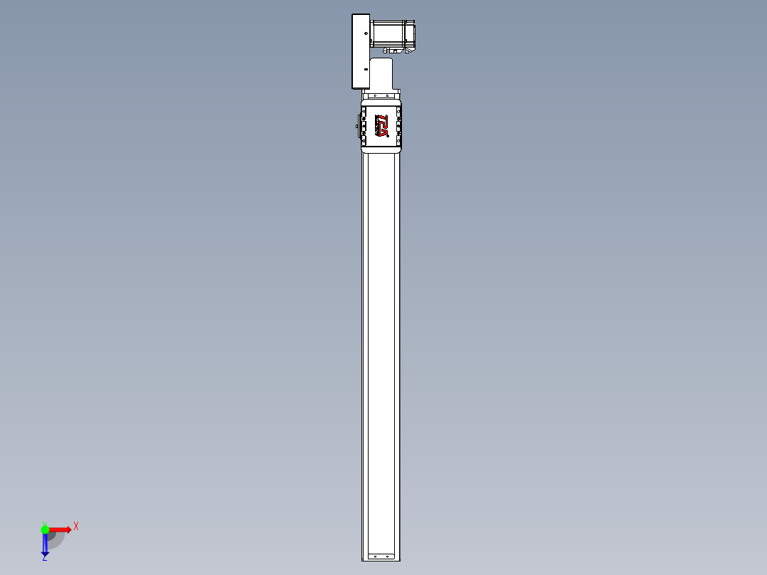 同步带全封闭直线模组TPA-HCB-85D-90-L850-MR-C-P20-N3俯视图