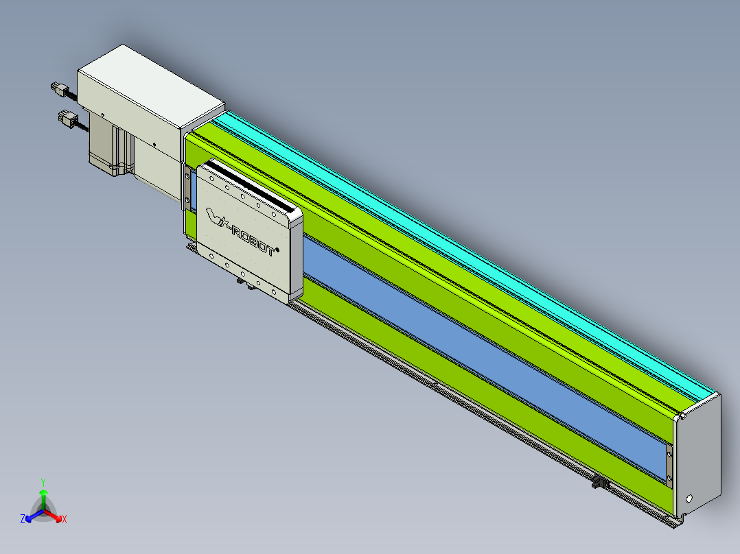 威洛博VBC同步带传动一无尘环境VBC17-L45-S650-BR-ZP75-C3正等轴测图