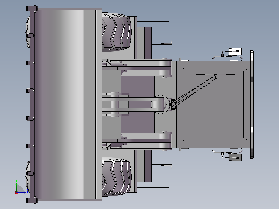 FH0453【三维建模图纸】轮式装载机工作装置设计4.24左视图