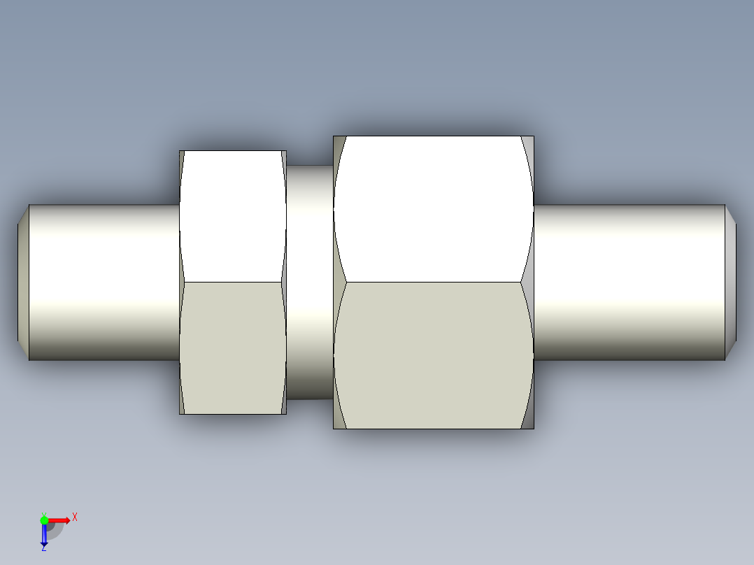 卡套式工业通用硬管接头EO_Weld_fitting_for_tubes_ASK616X3S俯视图