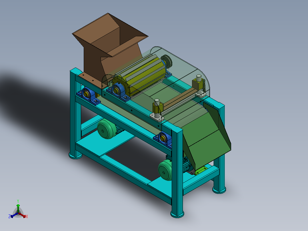切丝机正等轴测图