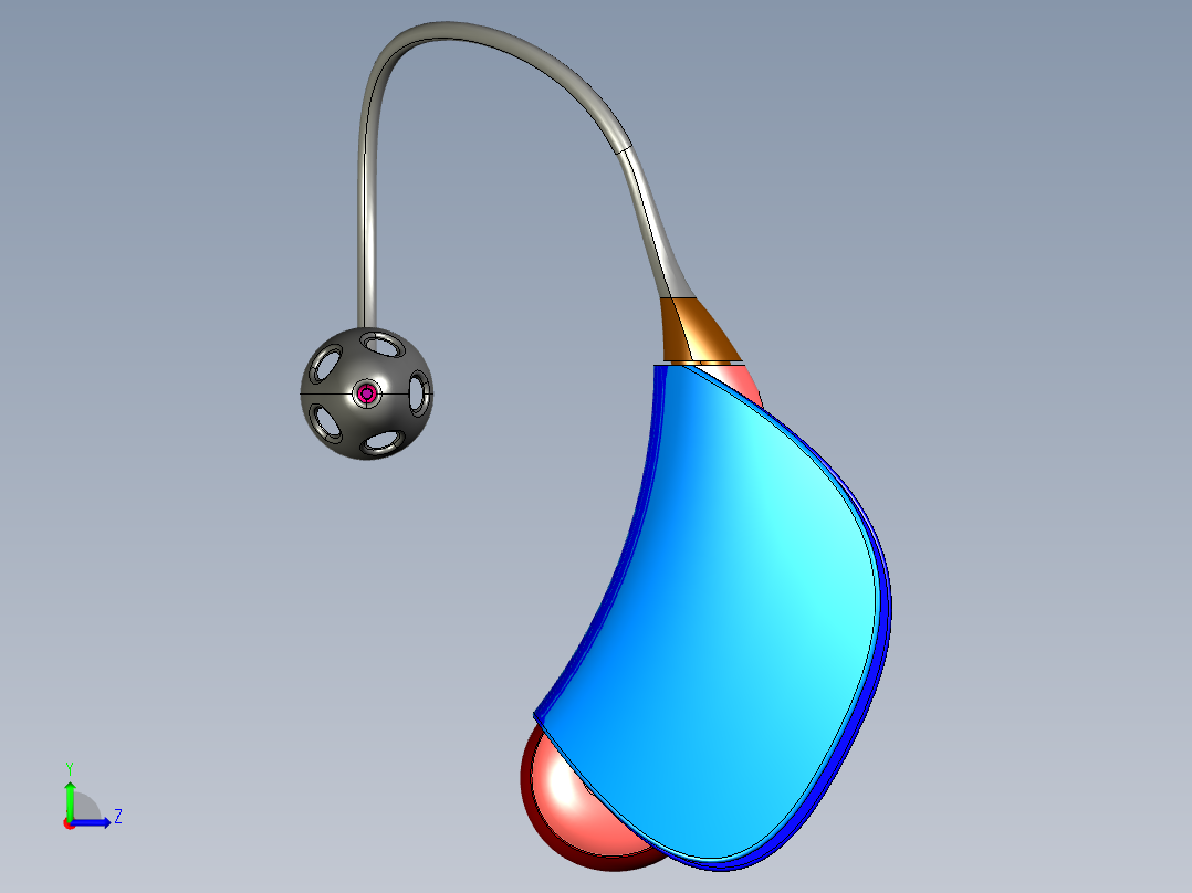 柔性助听器左视图