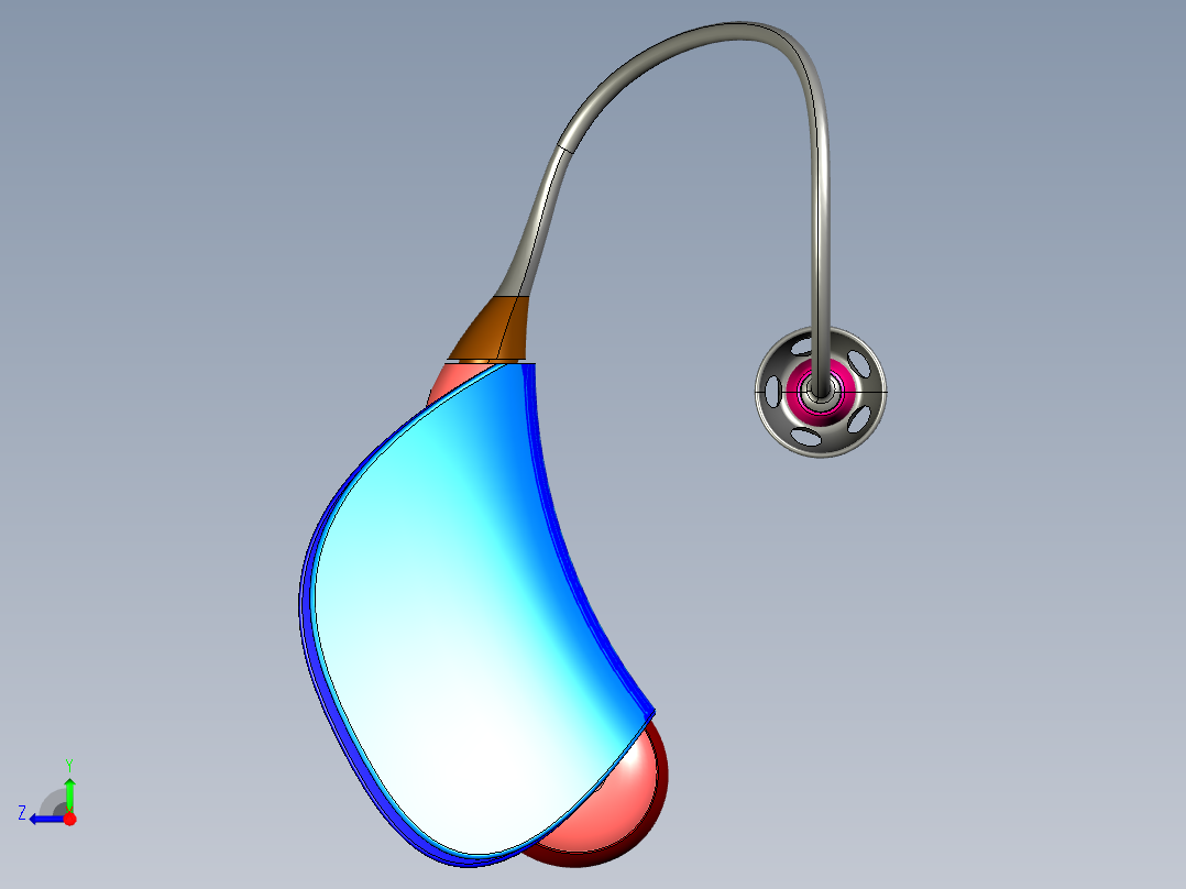 柔性助听器右视图