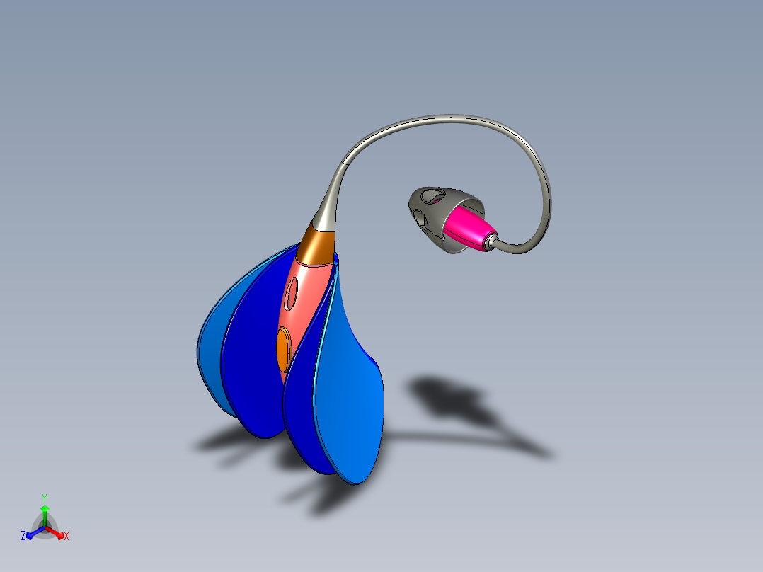 柔性助听器正等轴测图