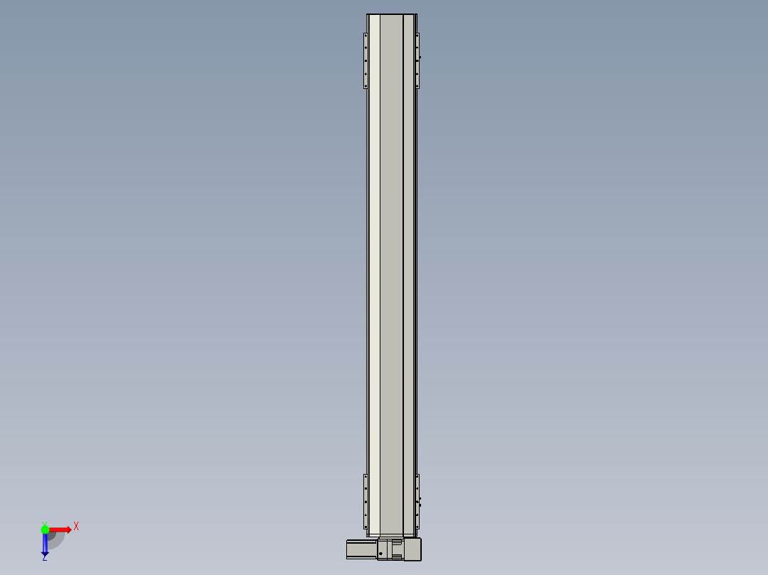 直线模组LHB21-L40-S1800-RU设计图纸俯视图