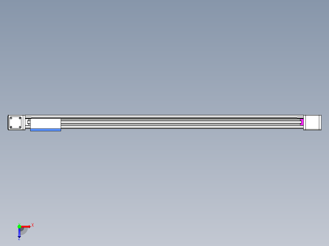 威洛博LB.GB同步带传动--欧规系列GB8-L192-S1400-BL-P75-K俯视图