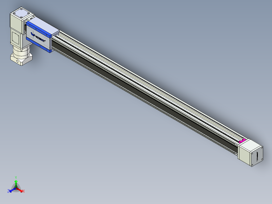 威洛博LB.GB同步带传动--欧规系列GB8-L192-S1400-BL-P75-K正等轴测图