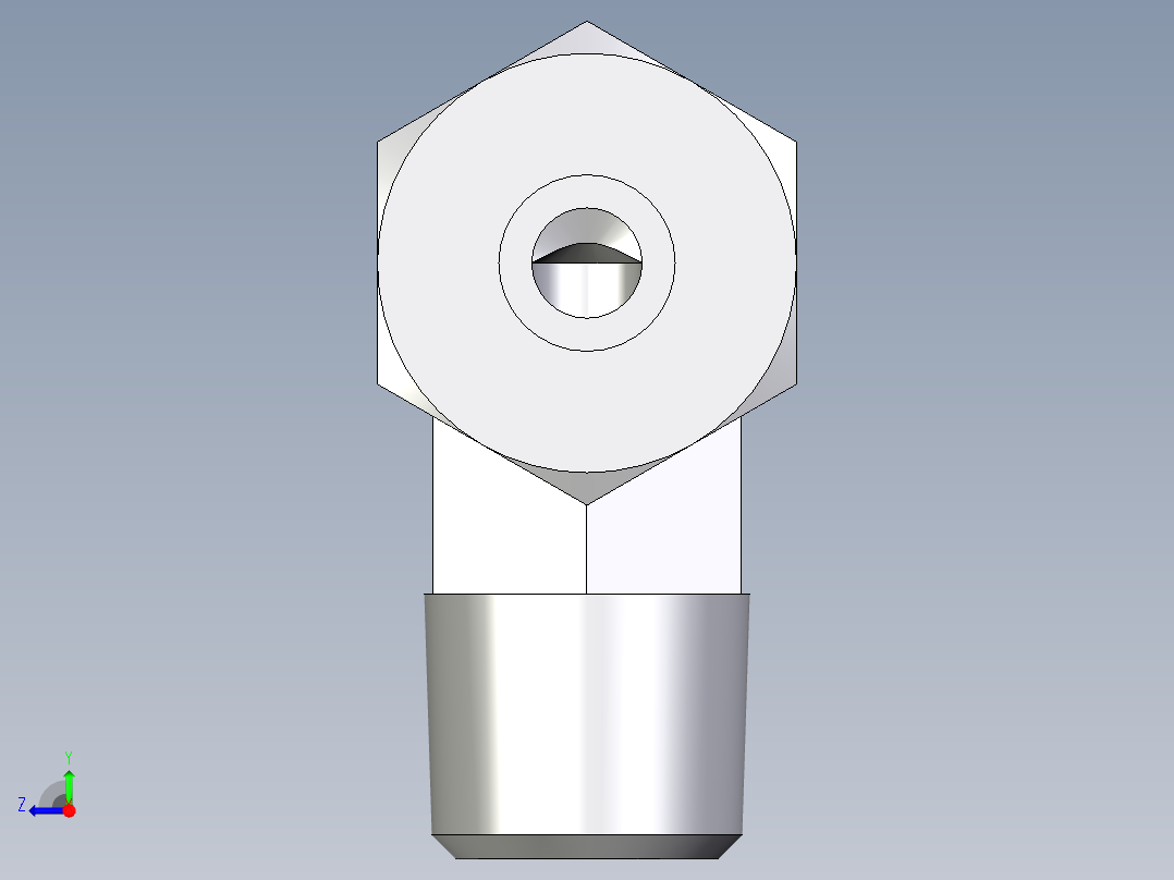 卡套式工业通用硬管接头EO_Male_stud_elbow_WE08SM71右视图