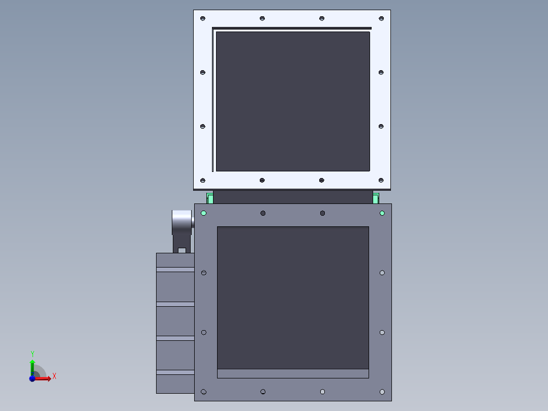 方形三通前视图