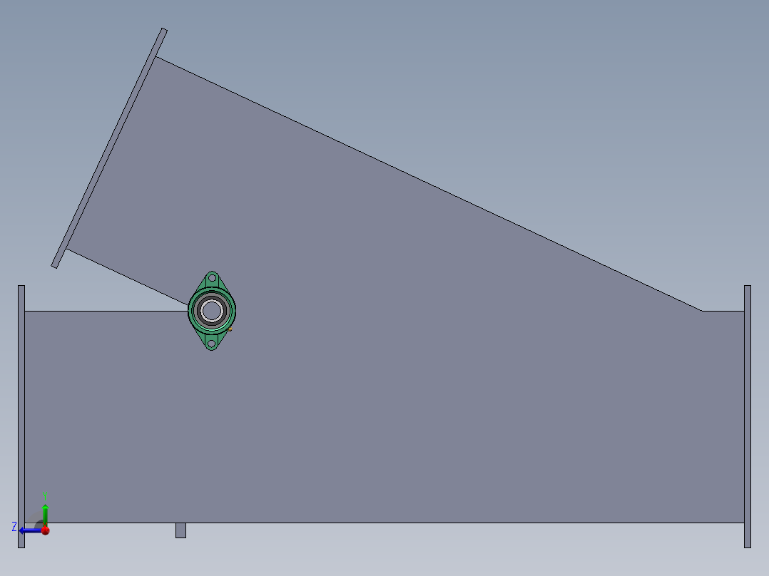 方形三通右视图