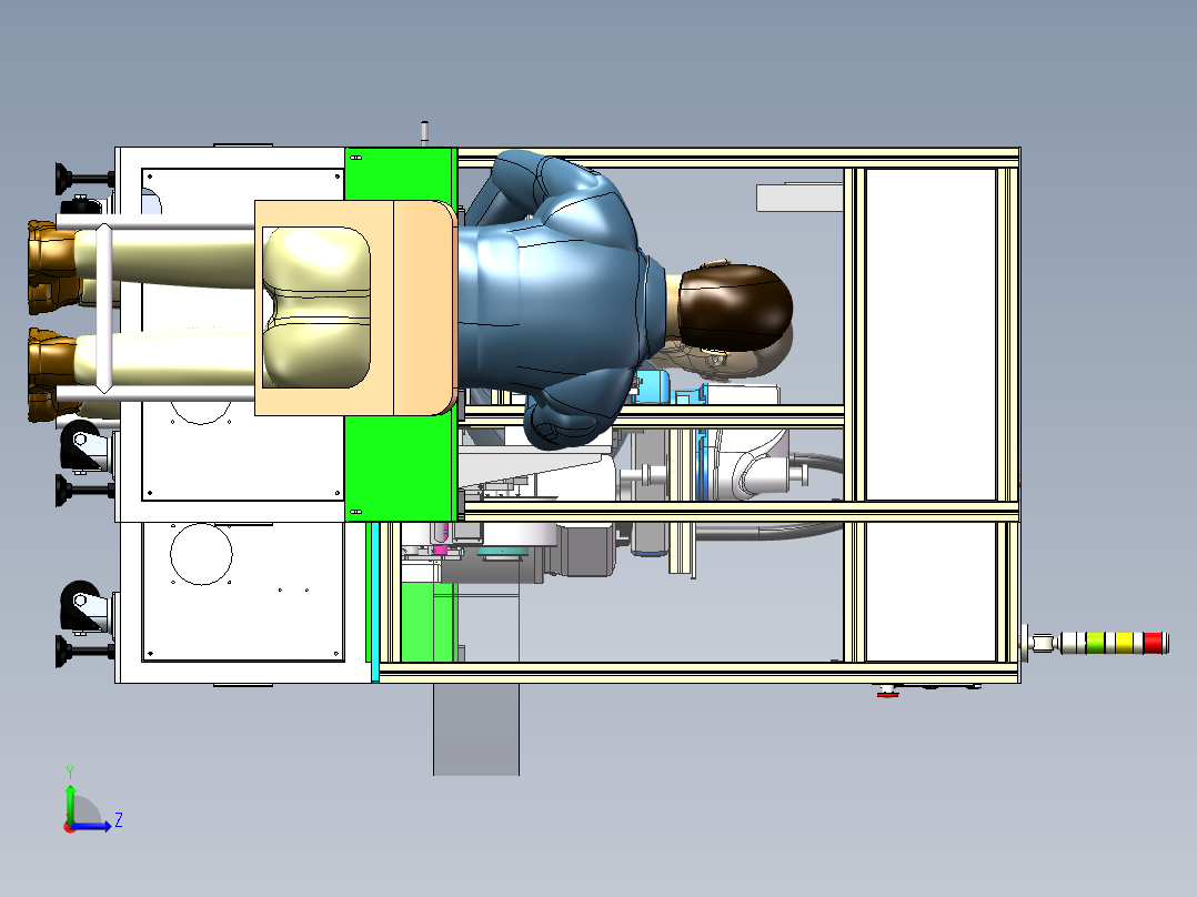 机械手吸附贴附保压一体机sw16可编辑左视图