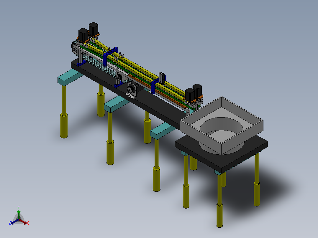 面条自动成型生产线sw17正等轴测图