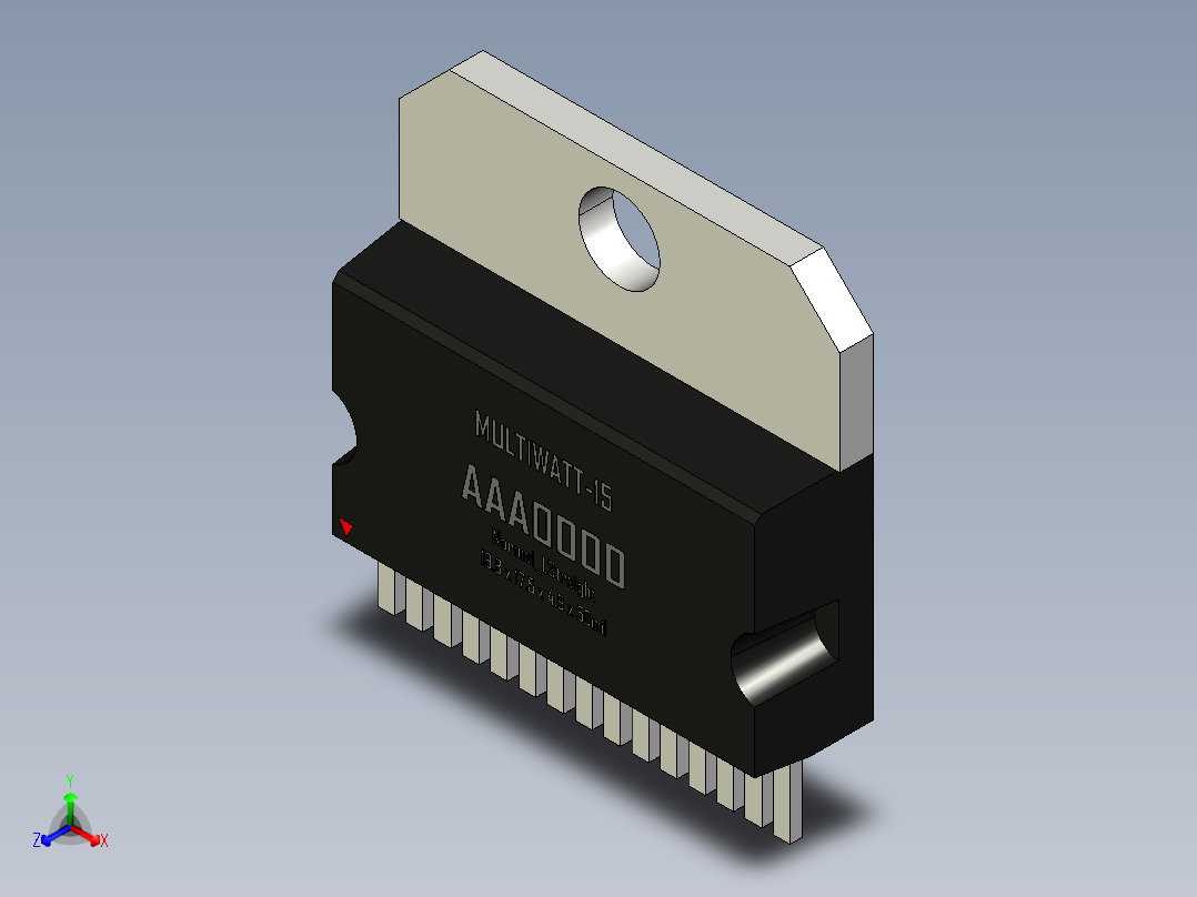 multiwatt-ST 封装-MULTIWATT-15_Normal_LStraight_rev1.1正等轴测图