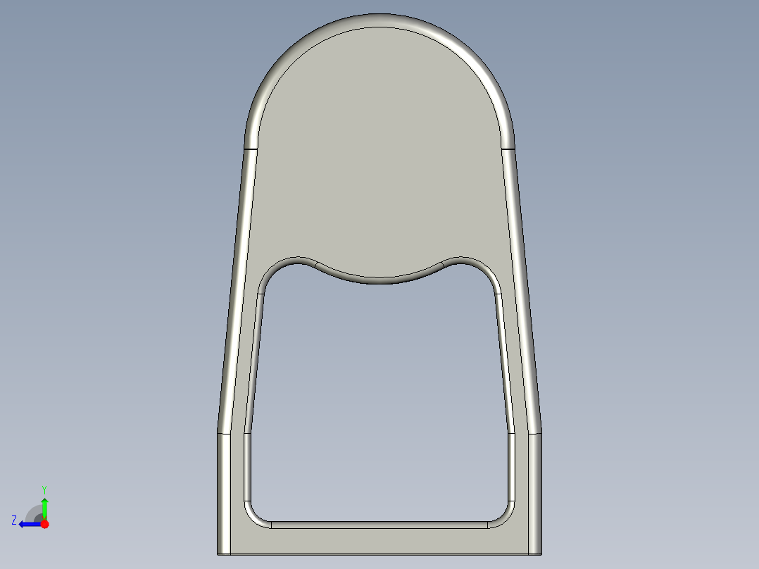 取手(不銹鋼)ES-3D多系列多零件图纸模型右视图