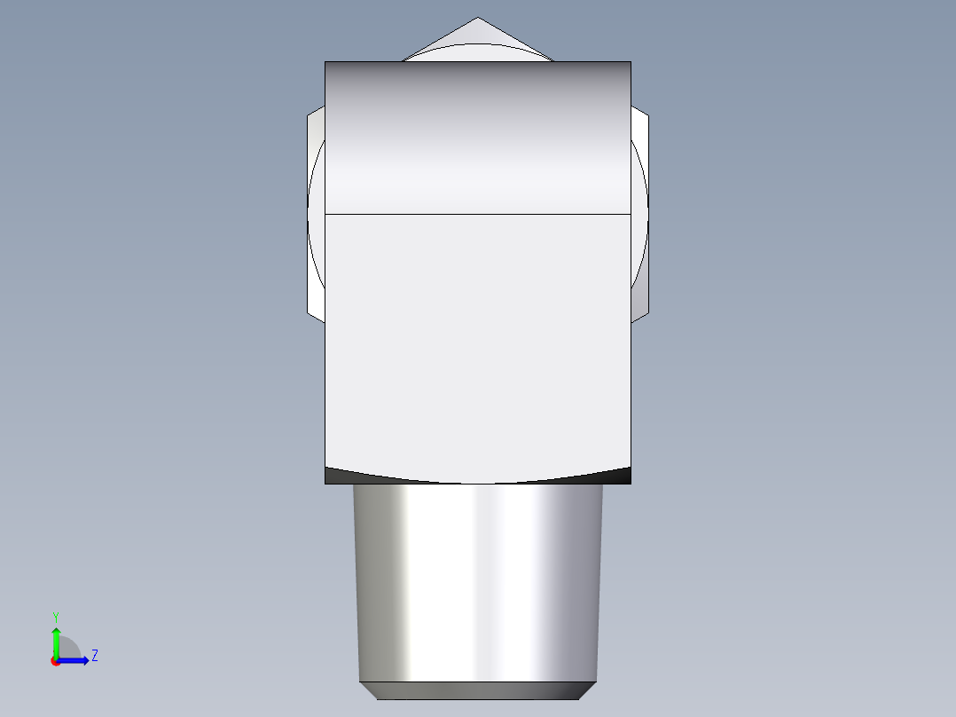 卡套式工业通用硬管接头EO_Male_stud_elbow_WE08SRCF左视图