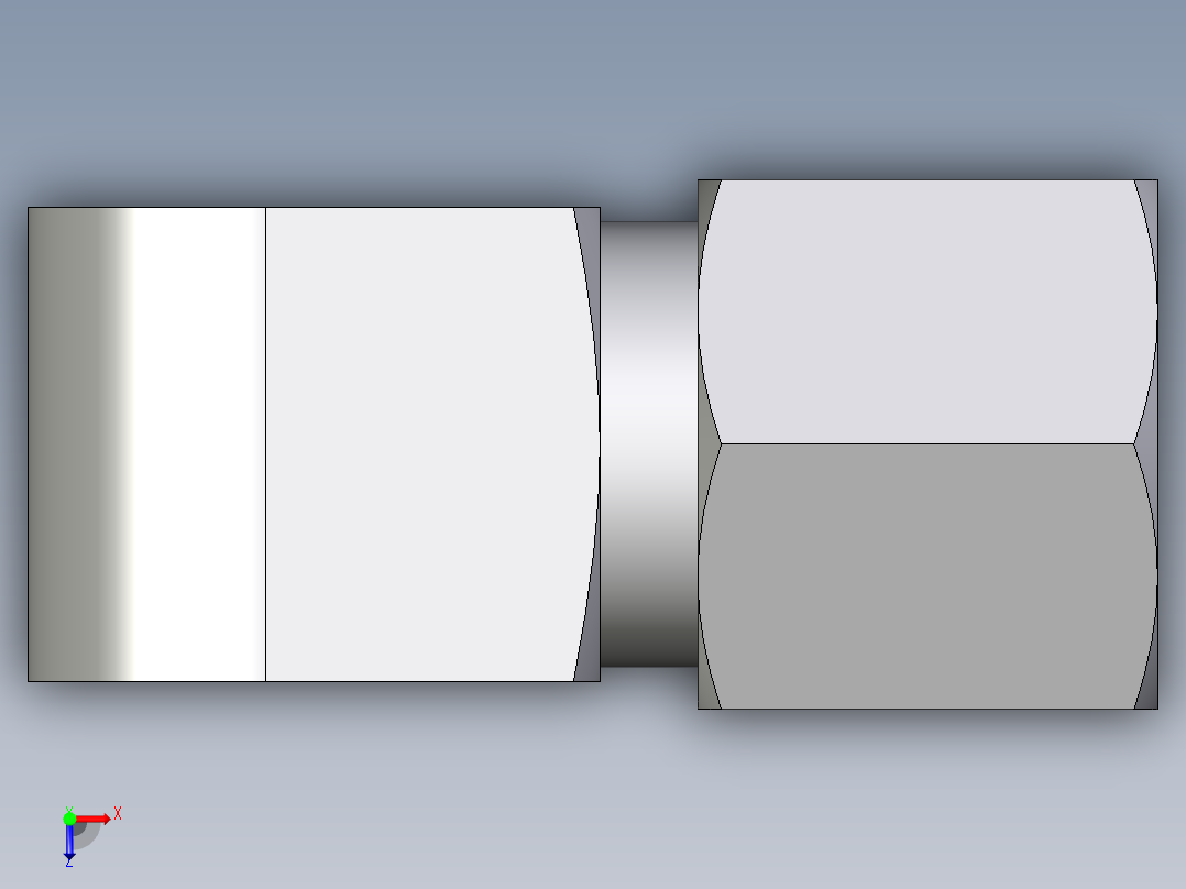 卡套式工业通用硬管接头EO_Male_stud_elbow_WE08SRCF俯视图