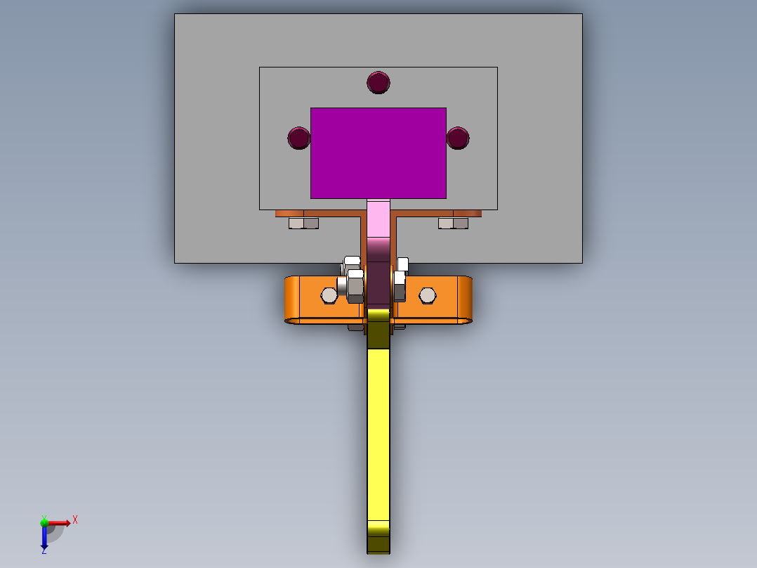 夹料机构1俯视图