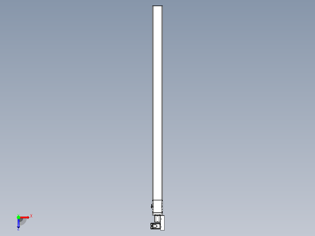 同步带全封闭直线模组TPA-HCB-105D-90-L1900-MR-C-P20-N3俯视图