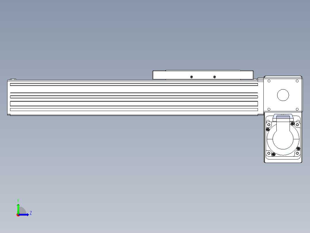 同步带全封闭直线模组TPA-HCB-120D-90-L200-RP-C-P40-N3左视图