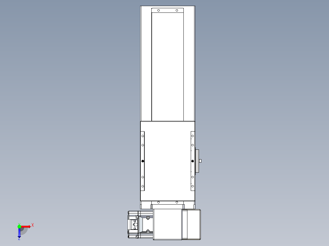 同步带全封闭直线模组TPA-HCB-120D-90-L200-RP-C-P40-N3俯视图