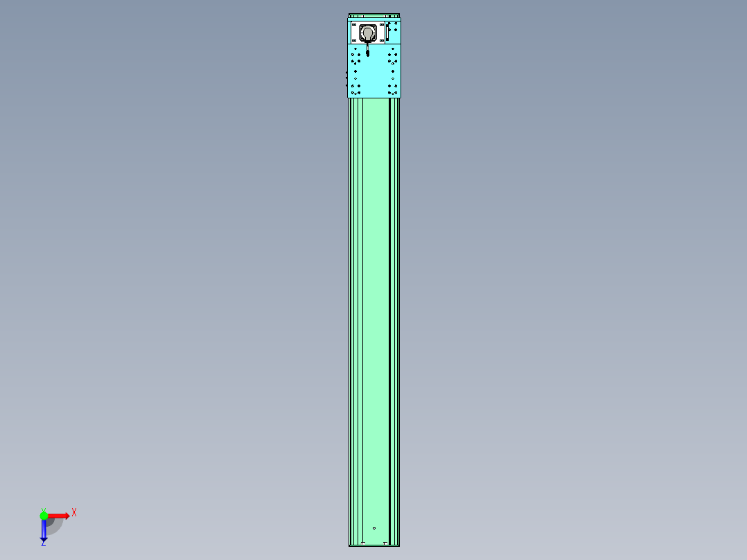 东锦齿条传动DH270G-L167-S2350-BU-减速机+750W俯视图