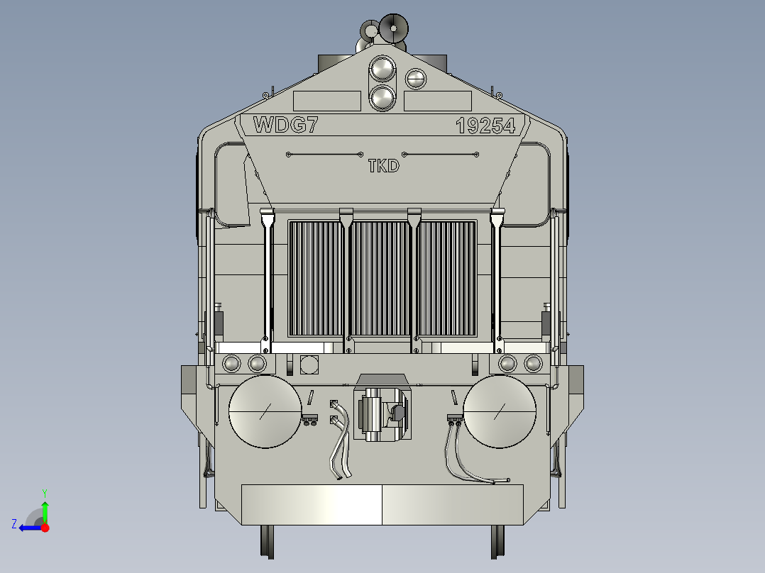 机车正等轴测图