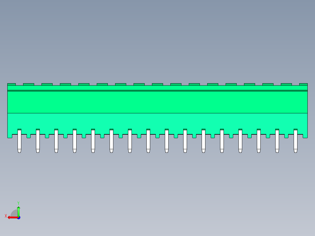 DEGSON 2EDG 系列 5.0mm 可插拔接线端子组-2EDGLC-5.0-16P-14-00AH后视图