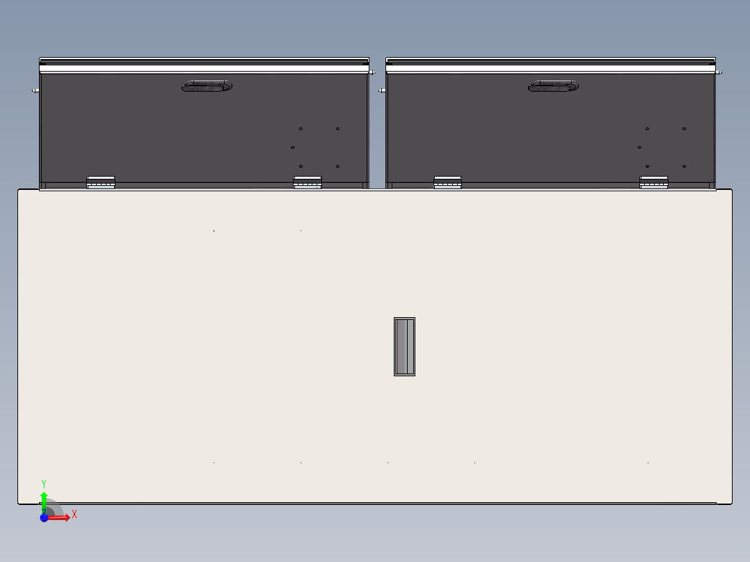 双开门多用途金属柜前视图