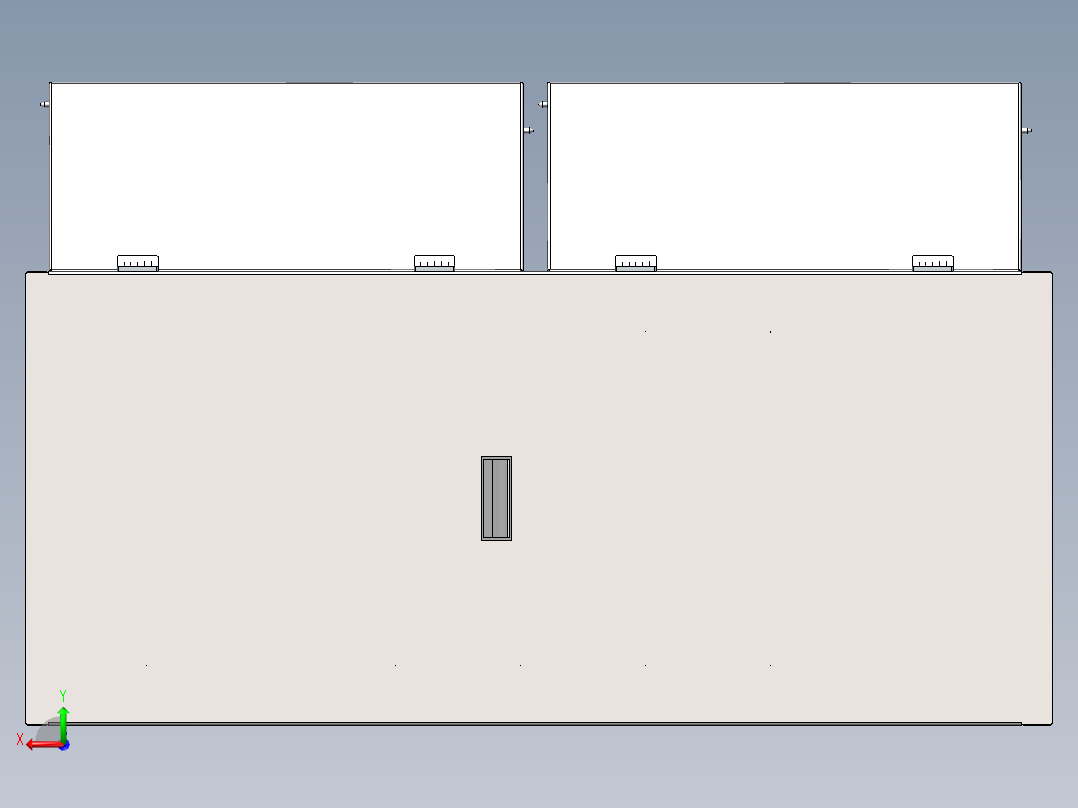双开门多用途金属柜后视图
