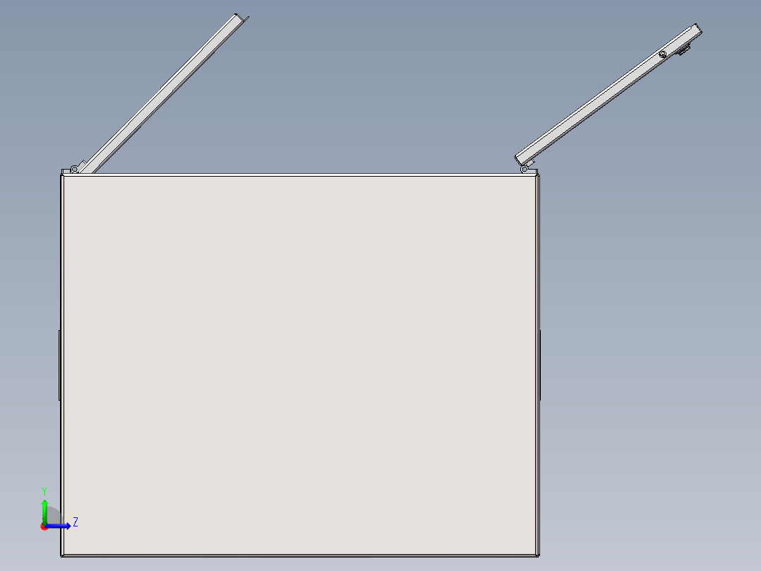 双开门多用途金属柜左视图