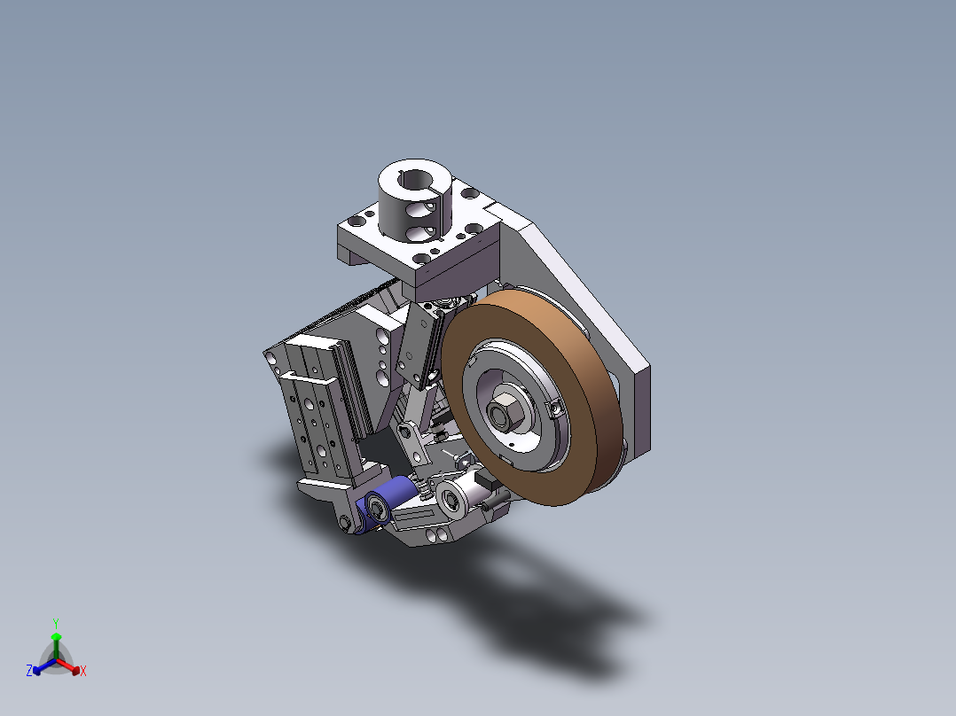自动贴胶带机构正等轴测图