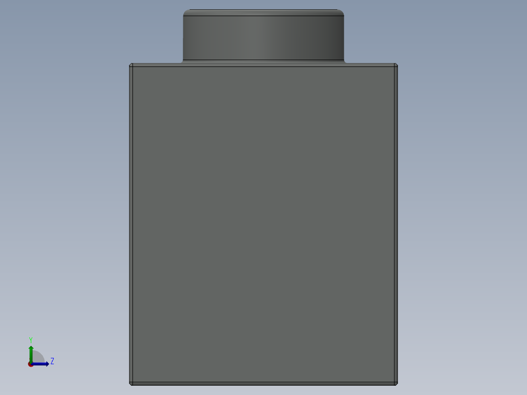 乐高机械组积木（横梁）-370002 Old Grey Technic Brick 1 x 2 with Hole左视图