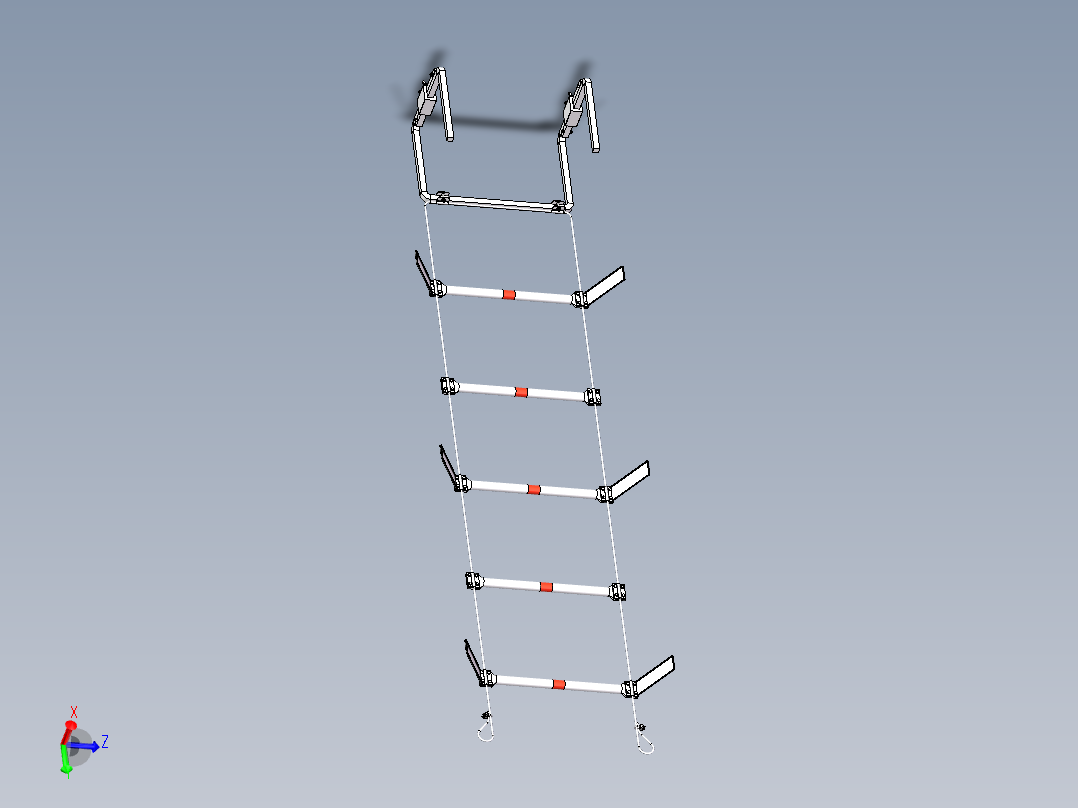 钢丝绳逃生软梯三维模型