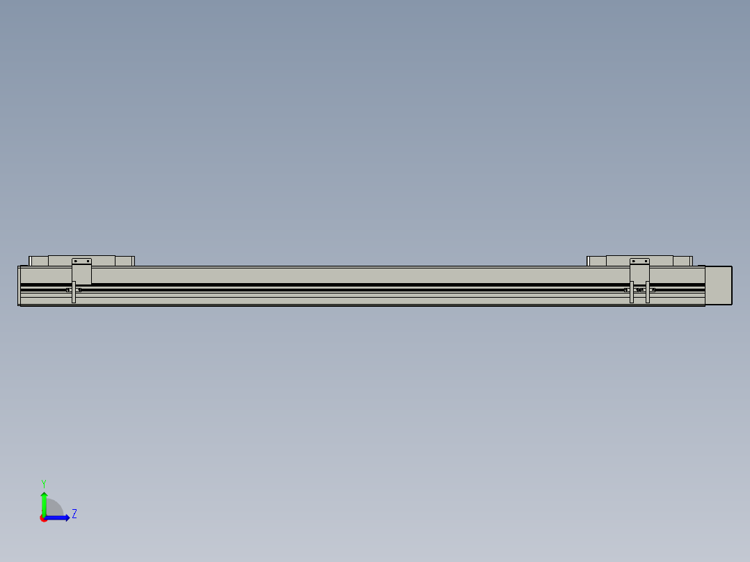 直线模组LHC14-S950-L设计图纸左视图