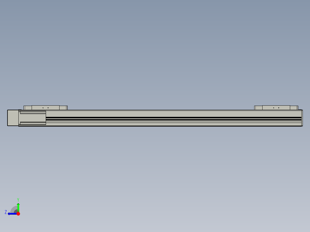 直线模组LHC14-S950-L设计图纸右视图