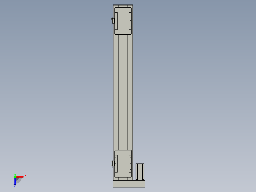 直线模组LHC14-S950-L设计图纸俯视图