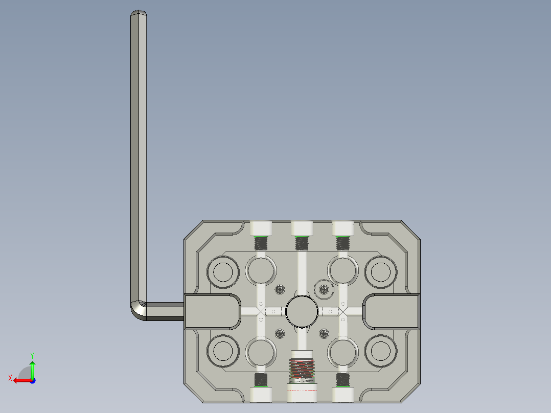自定心夹具后视图