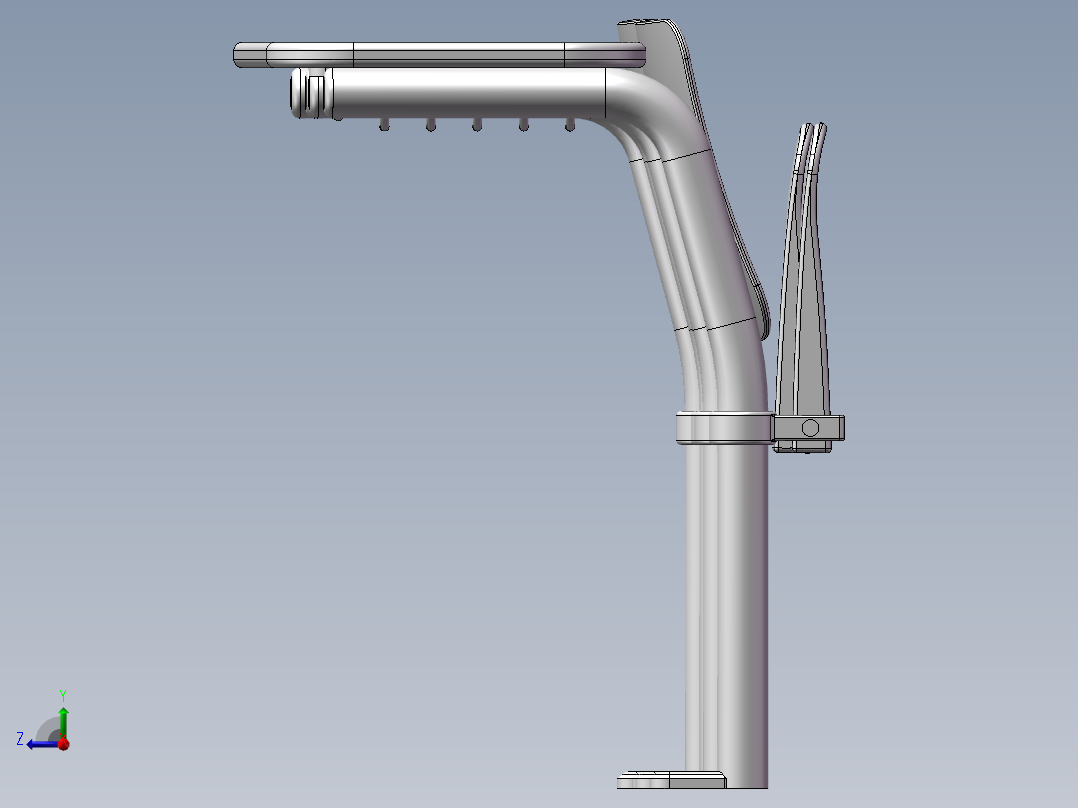 学生用课桌右视图
