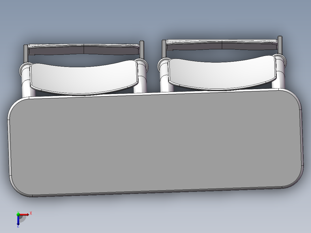 学生用课桌俯视图