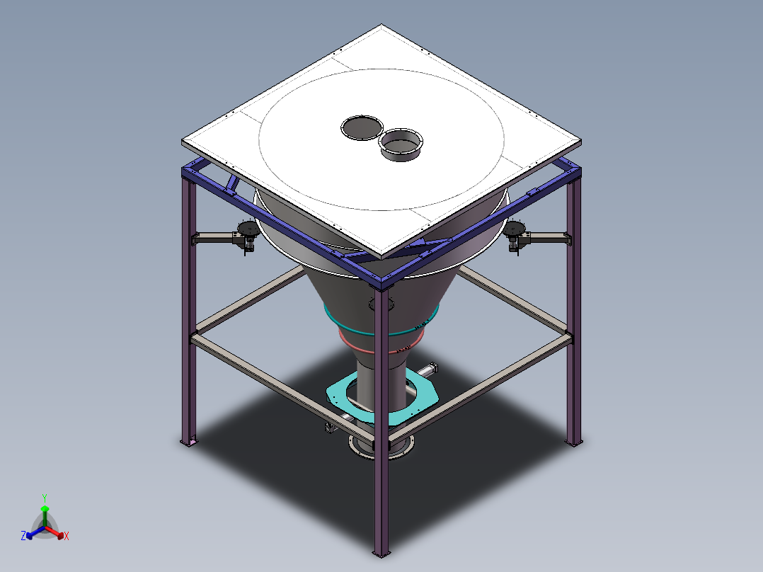 自动校秤功能秤斗三维设计 含工程图和论文正等轴测图