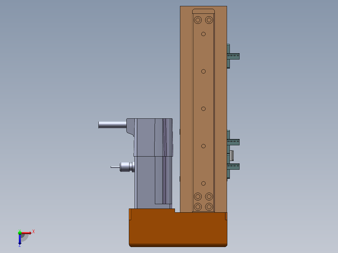 MTH丝杆半封闭模组MTH5M-BL-100W俯视图