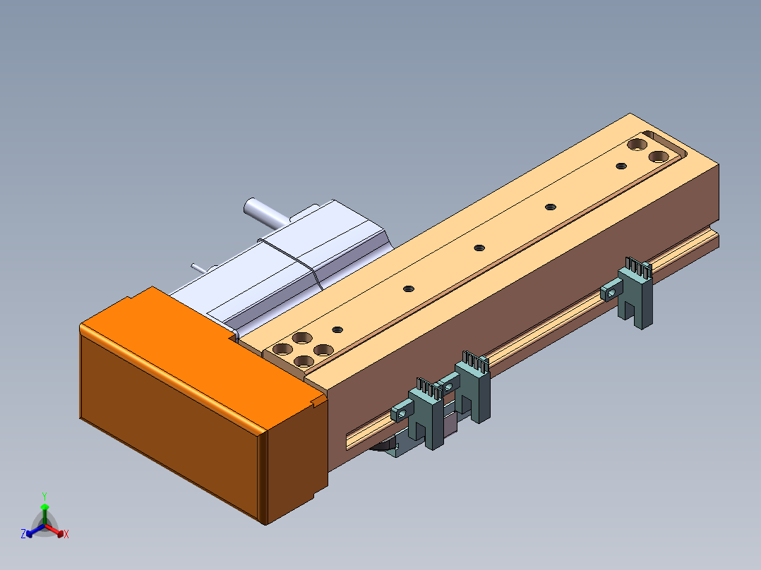 MTH丝杆半封闭模组MTH5M-BL-100W正等轴测图