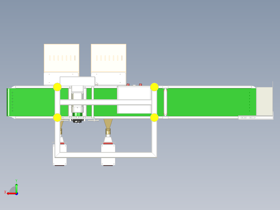 装载机输送线后视图