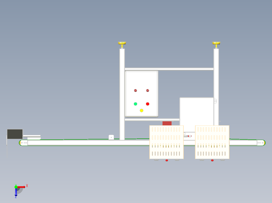 装载机输送线俯视图