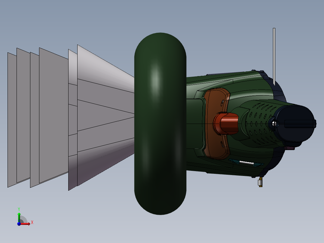 终端扫描仪3D模型前视图