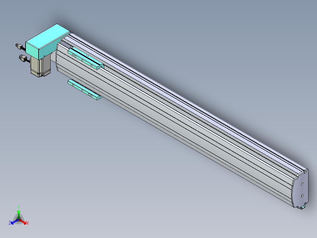 威洛博VBF同步带传动一般环境VBF14-L45-S850-BRU-ZP40-C3正等轴测图