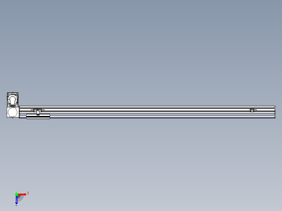 同步带滑台-半封闭B13H-L45-S1250-LD-P40-D3俯视图