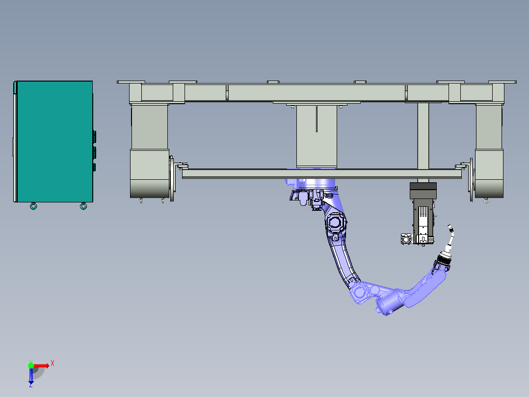 A1_焊接专用双工位变位机俯视图