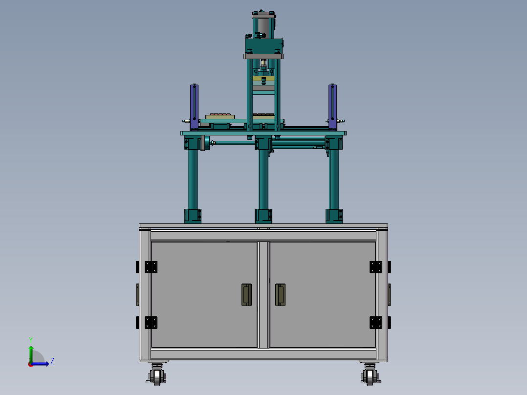 组装压合设备sw18左视图
