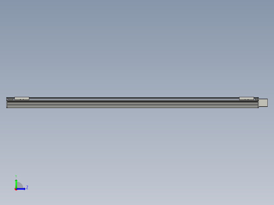 直线模组WG-LHB12-S1650-L(B)设计图纸左视图